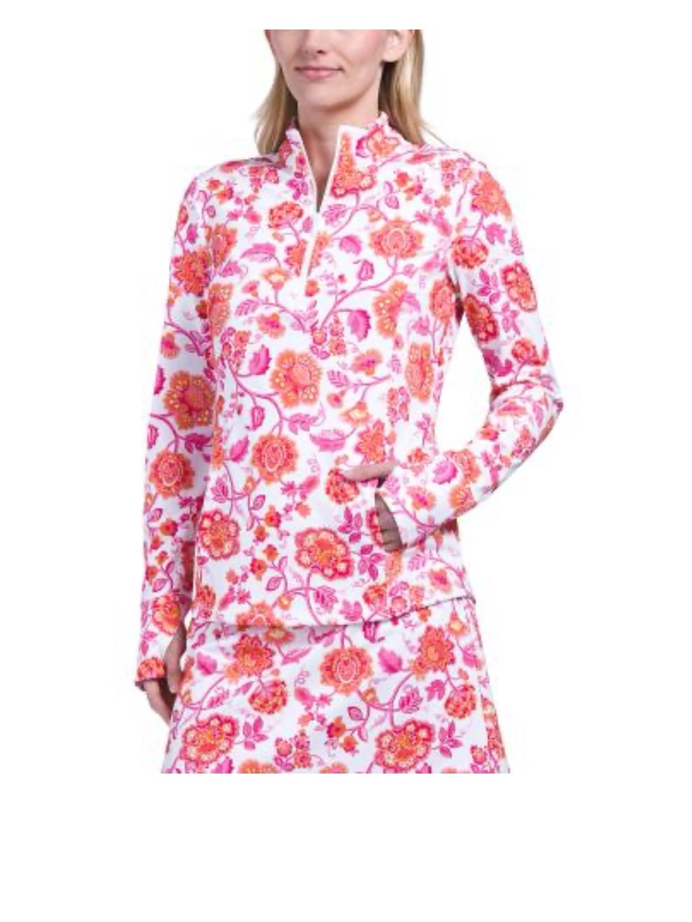 NWT Sigrid Olsen Quarter zip top and matching skirt sz SMALL - Picture 2 of 8